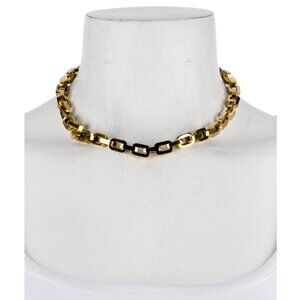 Eddie Borgo Designer 12k Gold Supra Link Chain Necklace, 17 inch Length $425msrp
